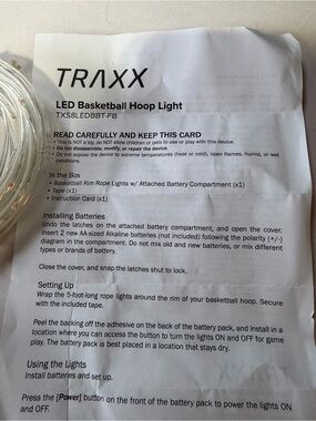 LED Basketball Hoop Light - Clear Rope Light